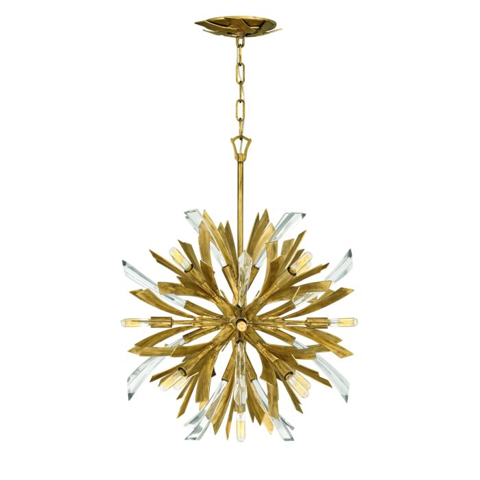 Vida 13-Light Chandelier in Burnished Gold