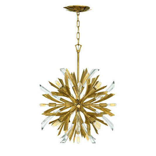 Vida 13-Light Chandelier in Burnished Gold