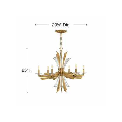 Vida 6-Light Chandelier in Burnished Gold