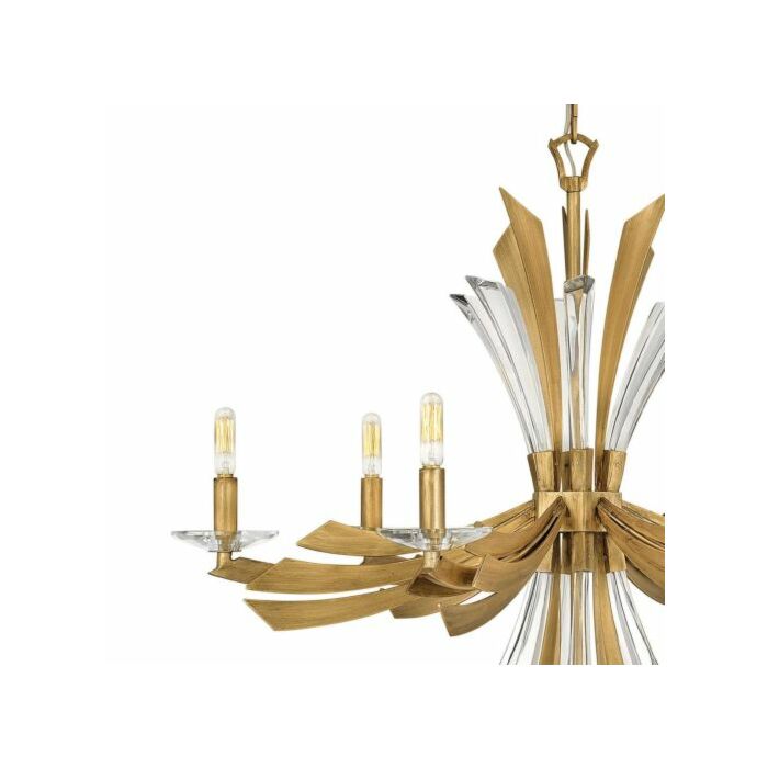 Vida 6-Light Chandelier in Burnished Gold