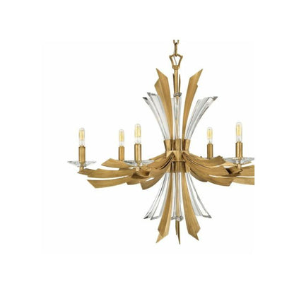 Vida 6-Light Chandelier in Burnished Gold