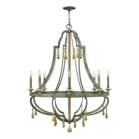 Cordoba 8-Light LED Chandelier in Distressed Iron