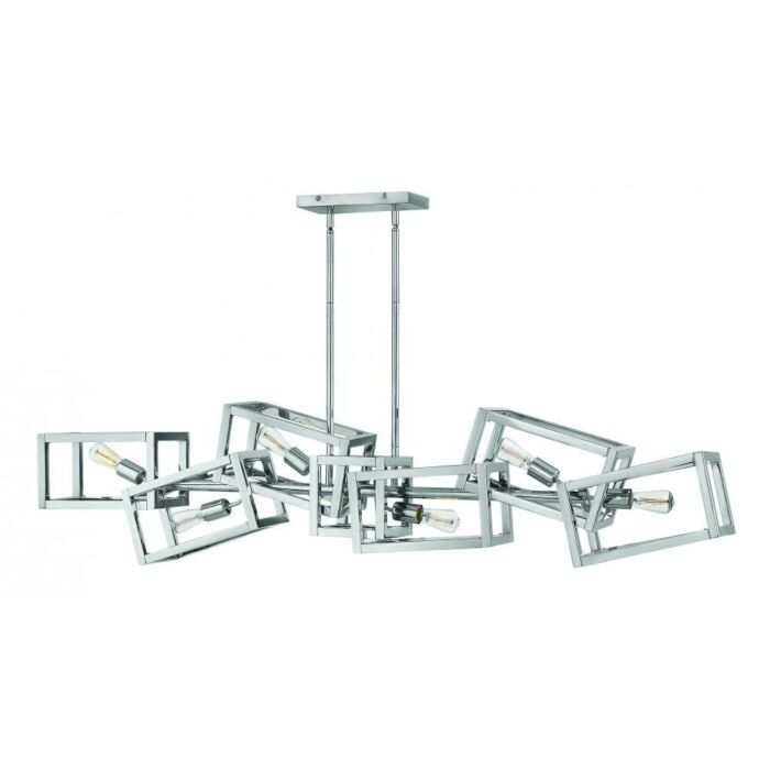 Fredrick Ramond Ensemble 6-Light Linear Chandelier In Polished Nickel*