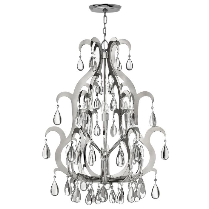 Xanadu 12-Light 1Chandelier in Polished Stainless Steel