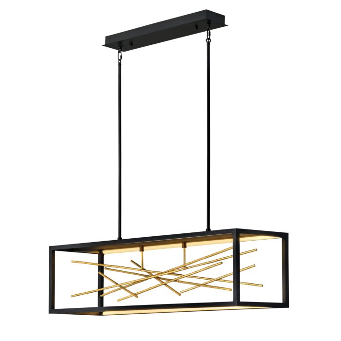 Fredrick Ramond Styx Linear Chandelier In Black*