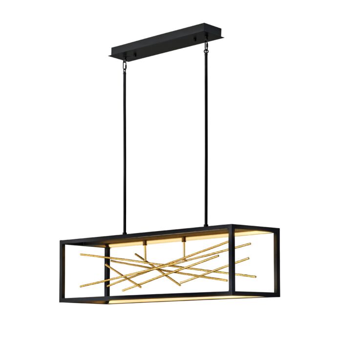 Fredrick Ramond Styx Linear Chandelier In Black*