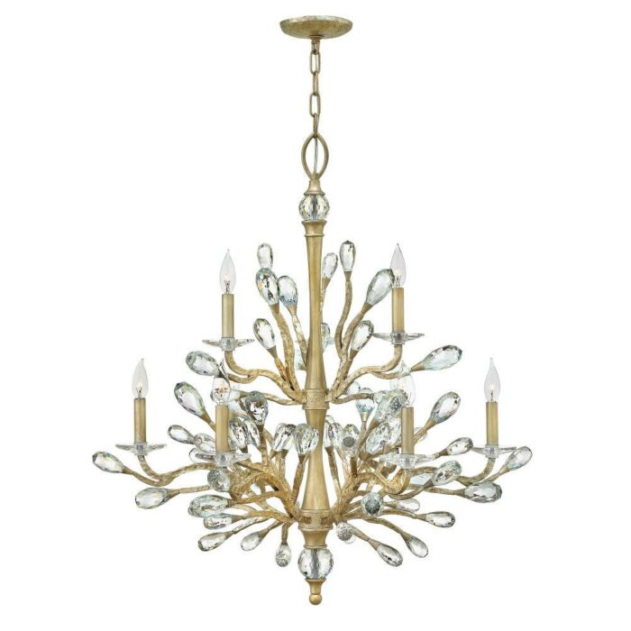 Eve 9-Light LED Chandelier in Champagne Gold