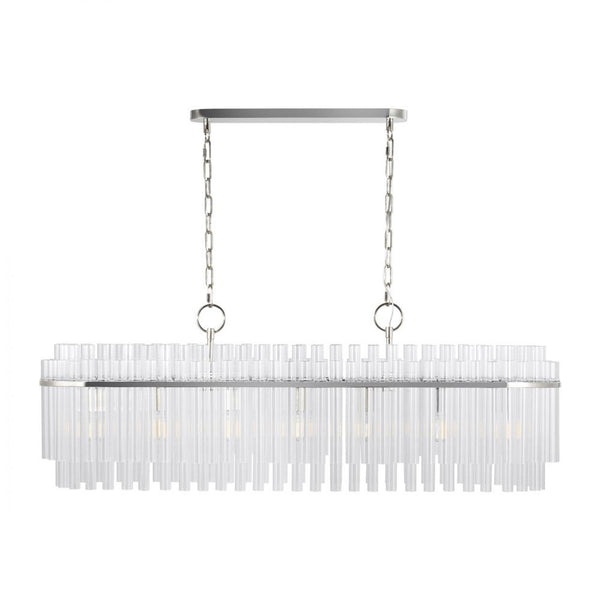 Linear Chandelier, 7-Light, Polished Nickel, 48"L (CC1307PN 706U1KA)