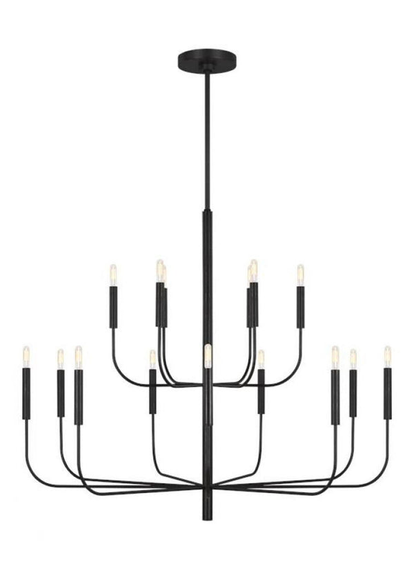 Chandelier, 15-Light, Aged Iron, 48.75"W (EC10015AI 706U3KA)