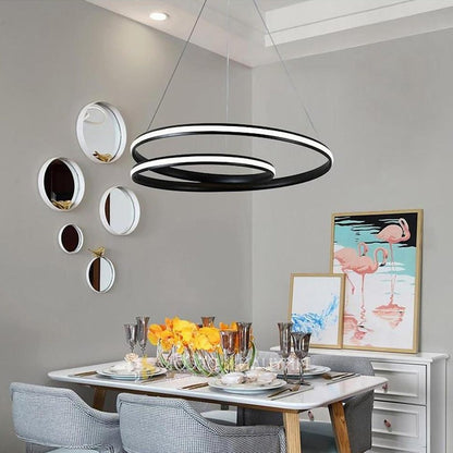 Circular Aluminum Chandelier Light Kitchen Dining Room Lighting Ceiling Light