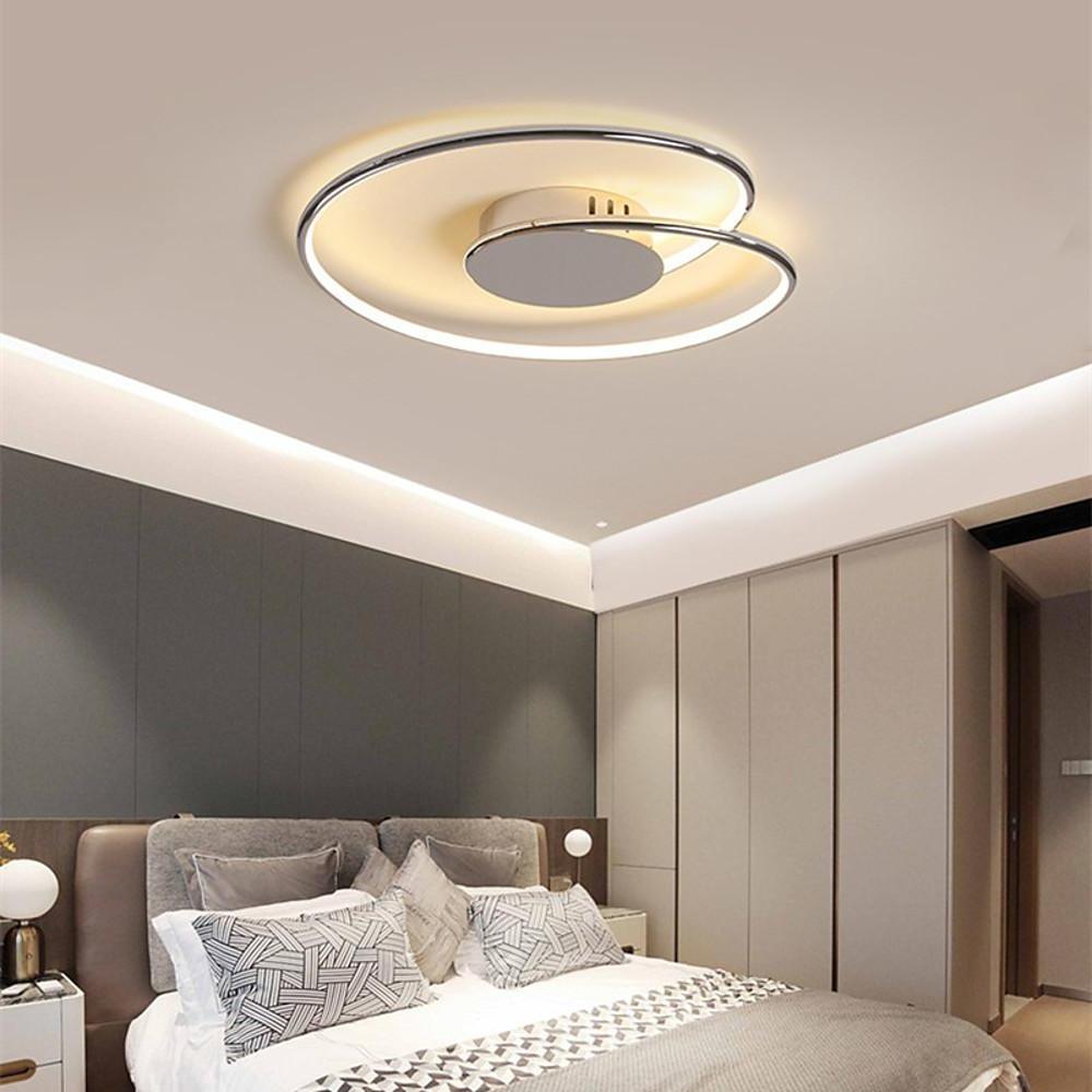 Unusual Flush Mount Ceiling Light Circular Metal Silica Gel LED Light