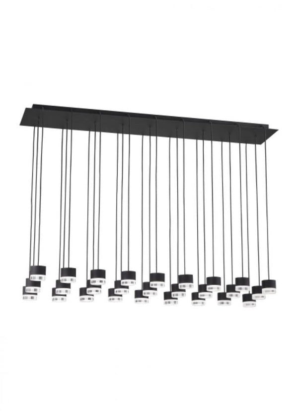 Ceiling Chandelier, 27-Light, LED, Nightshade Black, 44.5"L (700TRSPGBL27TB-LED930120 70PGDK5)