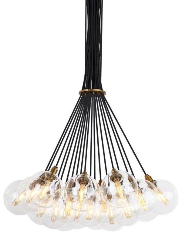 Chandelier, 19-Light, Brass, 22.3"W (700GMBMP19CR 70DN4W5)