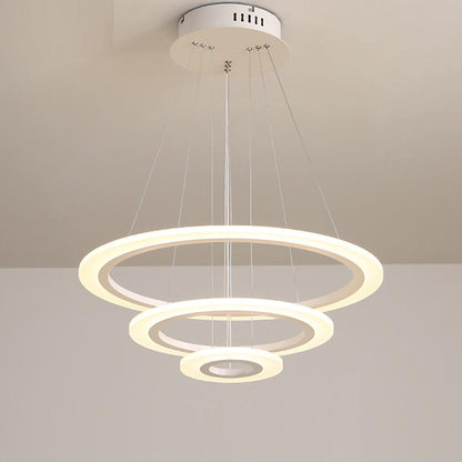 Adjustable 3 Circles LED Modern Pendant Lighting Chandelier