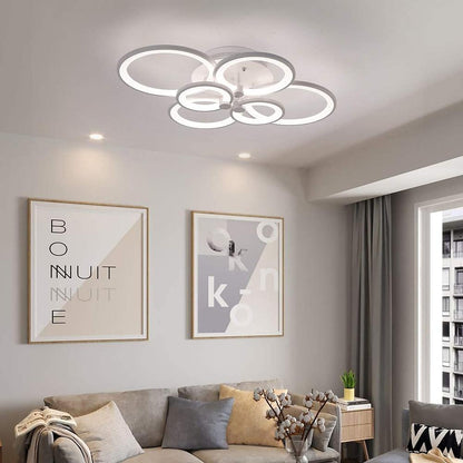 Elegant Semi Flush Mount Ceiling Lights with Unique Overlapping Rings