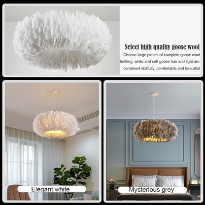 Feather Fairy Tale Theme Artistic Capiz Pendant Light Ceiling Light