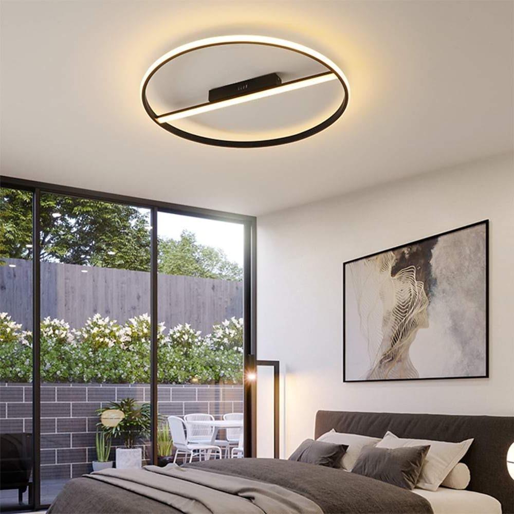 Creative Circle Flush Mount Light Metal Ceiling Light 1 Light