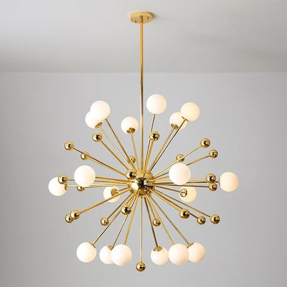 Nordic Globe Sputnik Chandelier Modern Gold Living Room Chandelier 18 Bulbs