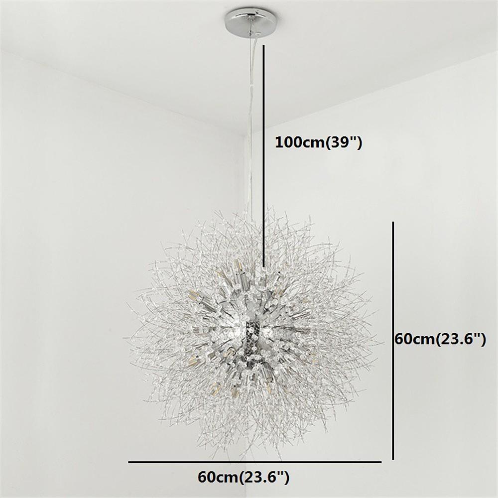 Chic Modern Metal Crystal Globe Design Chandeliers Kitchen Lighting Dining Room Lighting Ceiling Light 1 Bulb