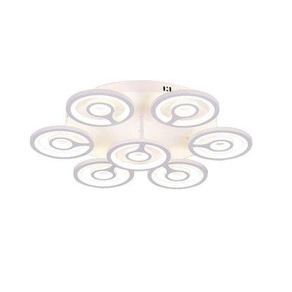 Round Flower Shaped LED Modern Flush Mount Lighting Ceiling Lights Hanging Light