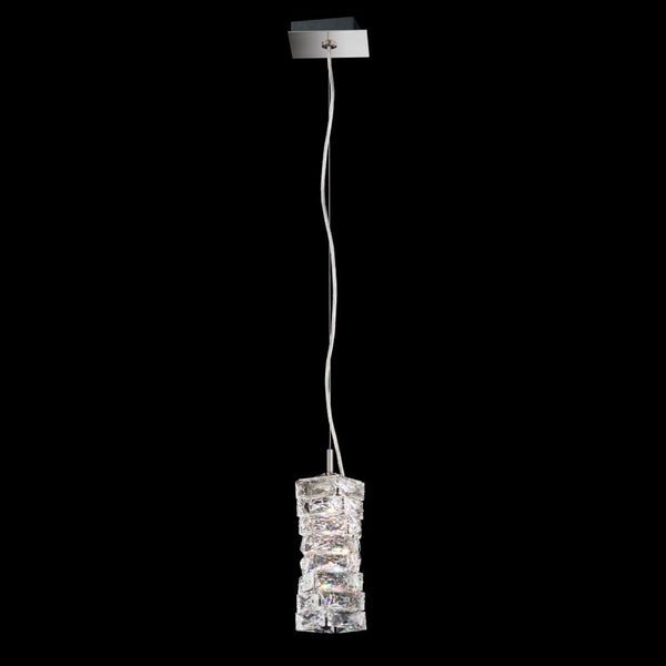 Mini Pendant, 1-Light, LED, Stainless Steel, Clear Swarovski Crystal, 4.75"W (STW410N-SS1S 1J5ZUH)