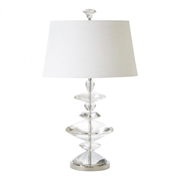 Nickel Glass Table Lamp