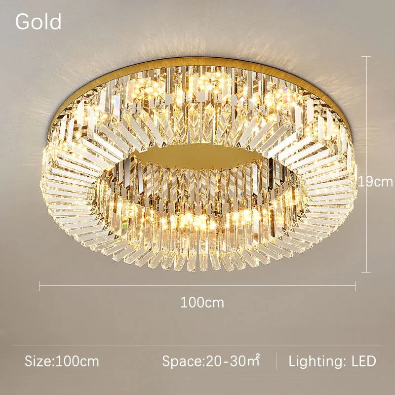 Specchio Crystal Ceiling Light Fixture