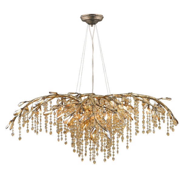 Autumn Twilight Gold 12 Light Crystal Chandelier