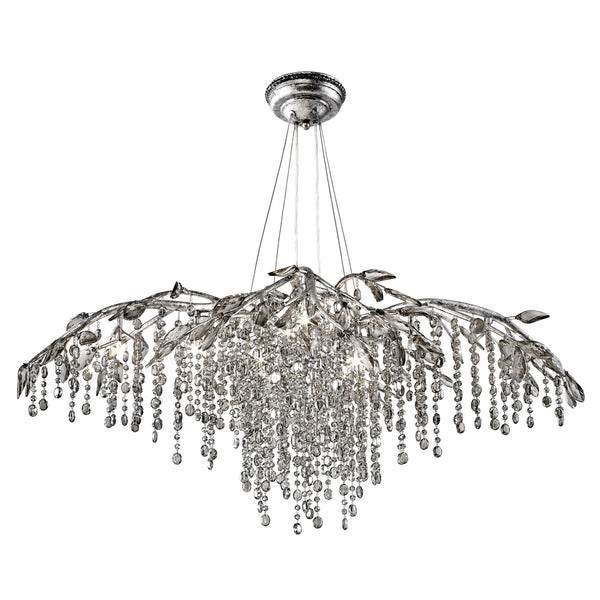 Autumn Twilight Silver 12 Light Crystal Chandelier