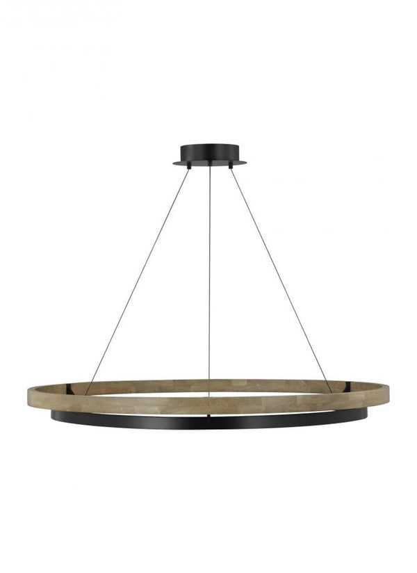 Chandelier, LED, Black, Wood, 48"W (700GRC48BW-LED930 70PDJRJ)