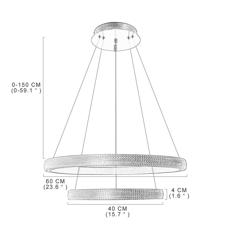 Circle Modern Dining Room Chandeliers Aluminum Acrylic Kitchen Ceiling Light