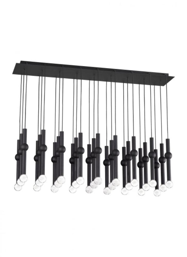 Ceiling Chandelier, 27-Light, LED, Nightshade Black, 44.2"L (700TRSPGYD27TB-LED930120 70PGDKL)