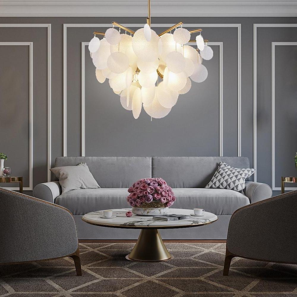 Candyfloss Modern LED Chandelier Light for Living Room with 6 Bulbs