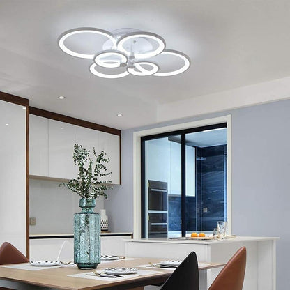 Elegant Semi Flush Mount Ceiling Lights with Unique Overlapping Rings