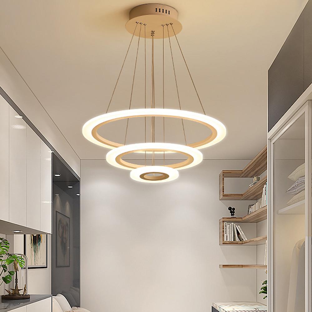 Adjustable 3 Circles LED Modern Pendant Lighting Chandelier