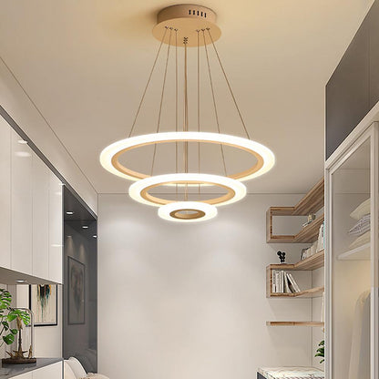 Adjustable 3 Circles LED Modern Pendant Lighting Chandelier