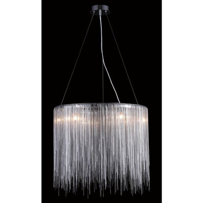 Fountain Ave 8-Light LED Chandelier in Chrome