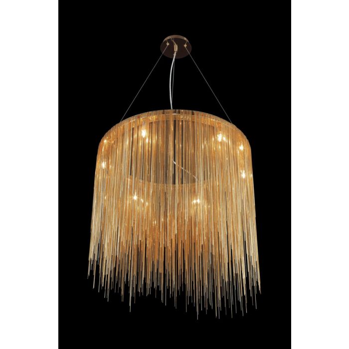 Fountain Ave 8-Light LED Chandelier in Gold