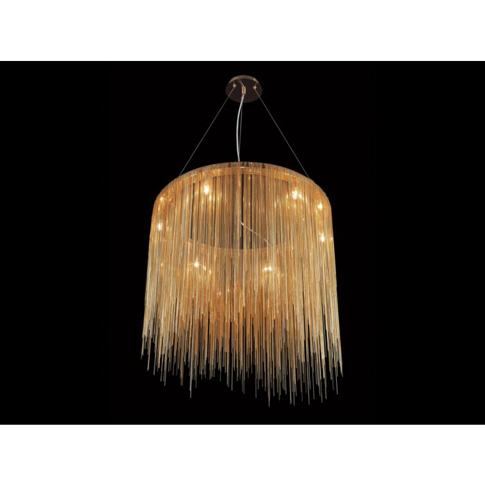 Fountain Ave 8-Light LED Chandelier in Gold