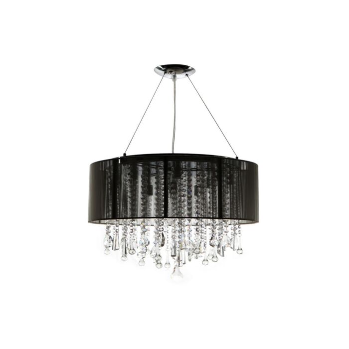 Beverly Dr. 12-Light 1Dual Mount with Flush & Hanging in Black Silk String