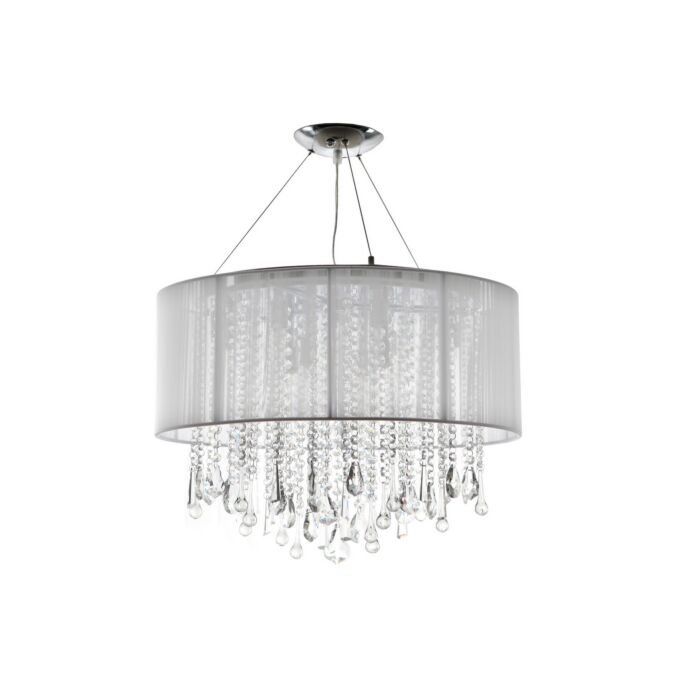 Beverly Dr. 12-Light 1Dual Mount with Flush & Hanging in White Silk String