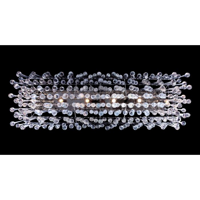 Hollywood Blvd. 6-Light Chandelier in Polish Nickel with Clear Glass Tear Drops