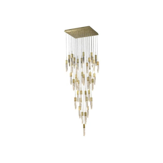 The Original Aspen 41-Light 4Flush Mount Pendant in Brushed Brass