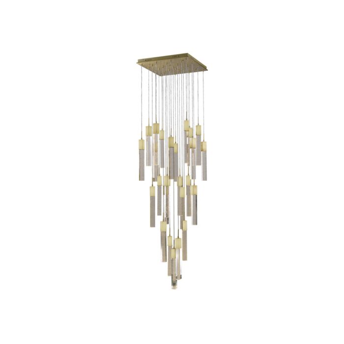 The Original Glacier Avenue 41-Light 4Flush Mount Pendant in Brushed Brass