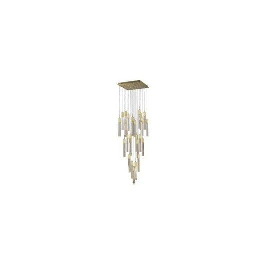 The Original Glacier Avenue 25-Light Pendant in Brushed Brass