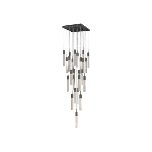 The Original Glacier Avenue 25-Light 2Flush Mount Pendant in Dark Bronze