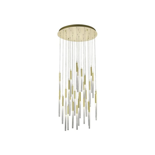 Boa 31-Light Pendant in Brushed Brass