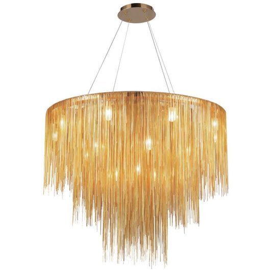 Fountain Ave 18-Light LED Pendant in Gold