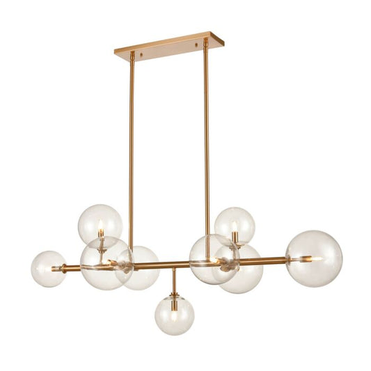 Delilah 9-Light Chandelier in Aged Brass