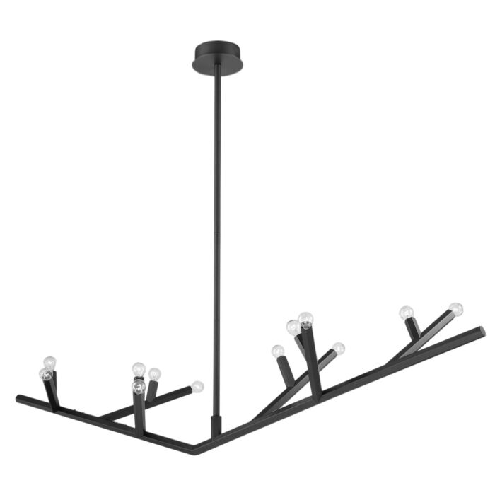 The Oaks 12-Light 1Linear Pendant in Black